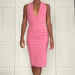 Cross Back Pink Dress